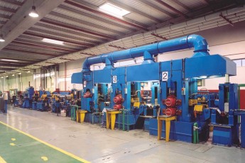 Continuous casting with hot rolling and 3 stands cold rolling tandem line for no