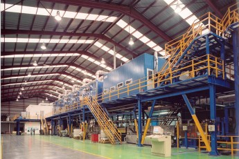 Color coating line for aluminium coils