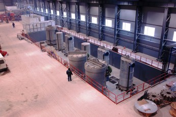 Annealing section for a carbon steel rolling mill plant
